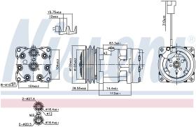 Nissens 890222 - COMPRESOR RANGE ROVER I(AE.AN.HA.HB