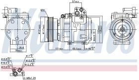 Nissens 890234 - COMPRESOR KIA CARENS II(UN)(06-)2.0