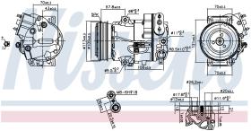 Nissens 890266 - COMPRESOR VAUXHALL MERIVA B(10-)1.4