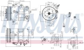 Nissens 890375 - COMPRESOR JEEP COMPASS(MK49)(07-)2.