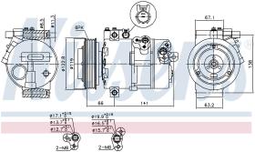 Nissens 890394 - COMPRESOR KIA SORENTO II(XM)(10-)2.