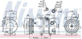 Nissens 890430 - COMPRESOR KIA CARENS II(UN)(06-)2.0