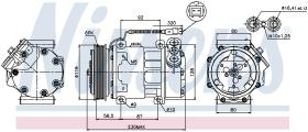 Nissens 89047 - COMPR PEUGEOT 405/C5/607 SANDEN MODEL 1211