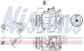 Nissens 89052 - COMPR AUDI A4 II (00>) A6 (04>) POLEA 100Ø