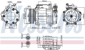 Nissens 890584 - COMPR VOLVO C30/S40 II/S80 II/V50/ V70 III