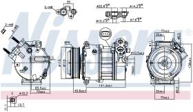 Nissens 890617 - COMPRESOR RANGE ROVER EVOQUE(LV)(11