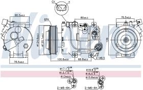 Nissens 890651 - COMPRESOR HYUNDAI IX35(LM)(09-)2.4