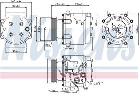 Nissens 89066 - COMPRESOR SAAB 9-3(YS3D)(98-)2.3 I