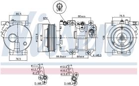 Nissens 890661 - COMPRESOR KIA SORENTO II(XM)(10-)2.