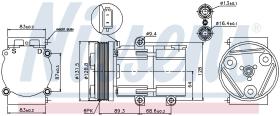 Nissens 89068 - COMPR FORD MONDEO I/II (94-) TRANSIT 2.0 DI/TDCI (00-)