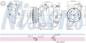 Nissens 890700 - COMPRESOR NISSAN X-TRAIL(T31)(07-)2