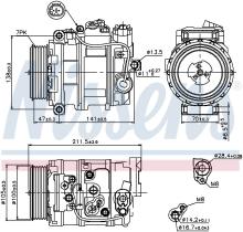 Nissens 89090 - COMPR MB W211 320CDI/400CDI/W203