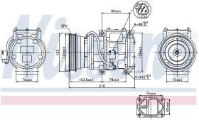 Nissens 89098 - COMPRESOR TOYOTA PICNIC (CXM10.SXM1