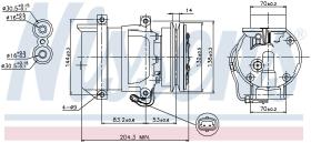 Nissens 89108 - COMPRESOR ZAZ SENCE(97-)1.3 I