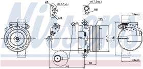 Nissens 89133 - COMPR BMW S3 E46 (97>)S5 E39 (95>) Z3 (96>) SEIKO SEIKI