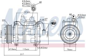 Nissens 89147 - COMPRESOR BMW 7 E38(94-)740 IL