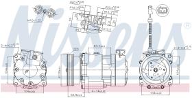 Nissens 89193 - COMPRESOR PEUGEOT 807(E)(02-)3.0 I