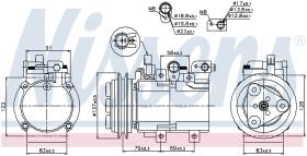 Nissens 89282 - COMPR HYUNDAI H 1 2.4I/2.5TD (97-)