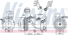 Nissens 89306 - COMPRESOR HYUNDAI IX35(LM)(09-)1.6