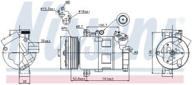 Nissens 89307 - COMPRESOR BMW-BRILLIANCE 3 E46 318I