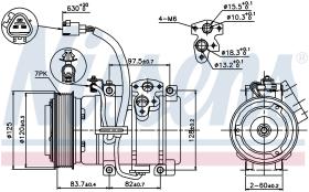 Nissens 89376 - COMPRESOR MITSUBISHI PAJERO(V60.70)