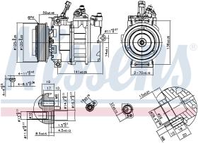 Nissens 89488 - COMPRESOR OPEL VECTRA B(95-)2.5 I V