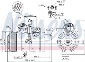 Nissens 89607 - COMPRESOR LEXUS GX I(UZJ100)(02-)47