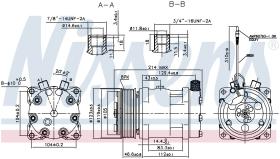 Nissens 89657 - COMPRESOR CATERPILLAR LOADER.