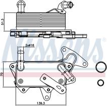 Nissens 90748 - RADIADOR ACEITE VOLKSWAGEN POLO V(6