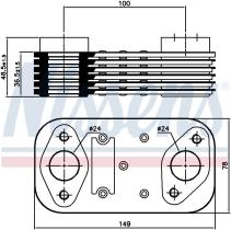 Nissens 90754 - RADIADOR ACEITE MERCEDES LK(84-)17