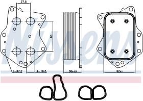 Nissens 90873 - RADIADOR ACEITE MERCEDES GLA-CLASS