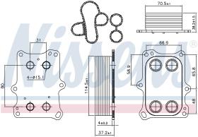 Nissens 90969 - RADIADOR ACEITE FIAT 500 L(12-)1.4