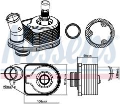 Nissens 91101 - RADIADOR ACEITE IVECO DAILY IV(06-)