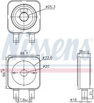 Nissens 91106 - RADIADOR ACEITE PEUGEOT 2008(13-)1.