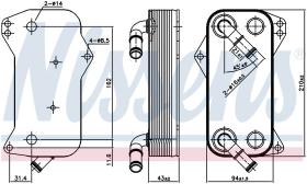 Nissens 91156 - RADIADOR ACEITE VOLKSWAGEN TIGUAN(5