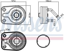 Nissens 91163 - RADIADOR ACEITE HYUNDAI VELOSTER(FS