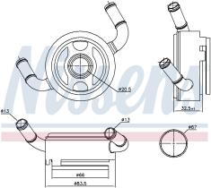 Nissens 91191 - RADIADOR ACEITE NISSAN QASHQAI(J11)