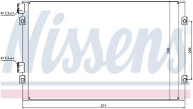 Nissens 94555 - CONDENSADOR CHRYSLER PT CRUISER(PT.