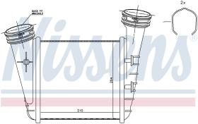 Nissens 96468 - INTERCOOLER VOLKSWAGEN PASSAT B5.5(