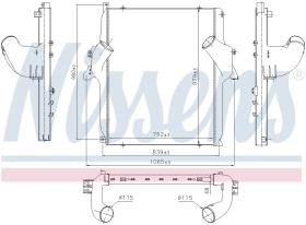 Nissens 97068 - INTERCOOLER MERCEDES ACTROS MP2/MP3