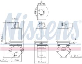 Nissens 98179 - VALVULA EGR AUDI A 2(8Z)(00-)1.4 I