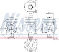 Nissens 98219 - VALVULA EGR BMW X3 E83(04-)X3 3.0D