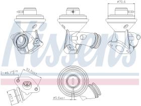 Nissens 98228 - VALVULA EGR PEUGEOT 206(2)(98-)1.4