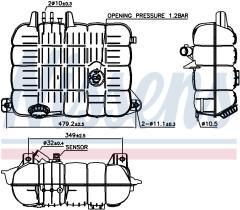 Nissens 996069 - VASO EXPANSION VOLVO BUS B11R