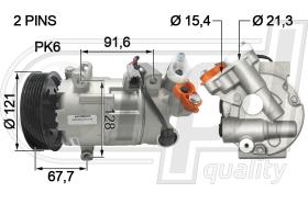 RPL QUALITY APCORE5078 - COMPR RENAULT MEGANE III (08>) 1 CONECTOR