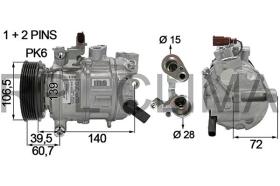 RPL QUALITY APCOAU0048 - COMPR AUDI A4 III (07>) A5 (07>) Q5 (08>) DENSO OEM