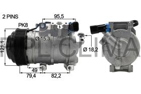 RPL QUALITY APCOJD0021 - COMPR JOHN DEERE 6125 12V 125MM DENSO