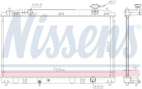 Nissens 606836 - RADIADOR TOYOTA CAMRY(XV4#)(07-)2.4