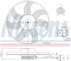 Nissens 850020 - VENTILADOR SEAT ALTEA(5P)(04-)2.0 T