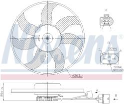 Nissens 850021 - VENTILADOR SEAT ALTEA(5P)(04-)2.0 T